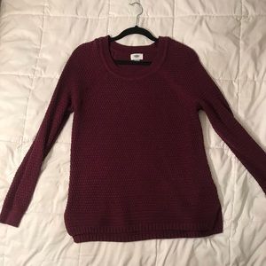 Plum/maroon knit sweater
